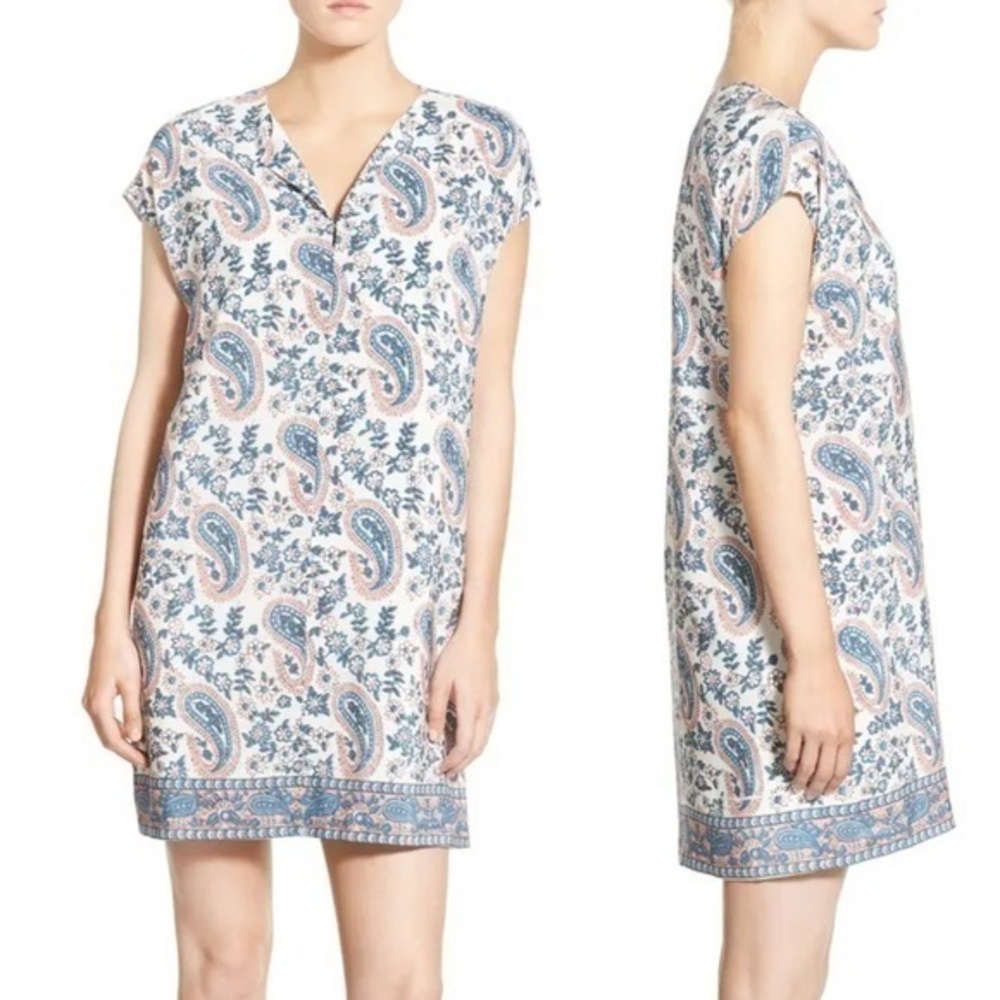 Madewell Floral Paisley print Tunic mini Dress